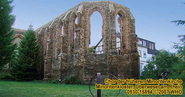 Chor der frheren Minoritenkirche im Minoritenkloster, Oberwesel am Rhein