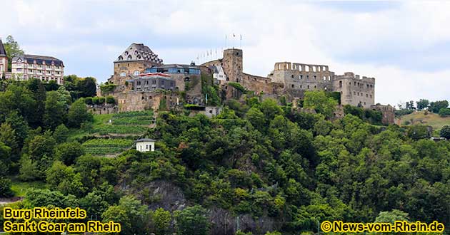 Die Burg Rheinfels in Sankt Goar am Rhein.